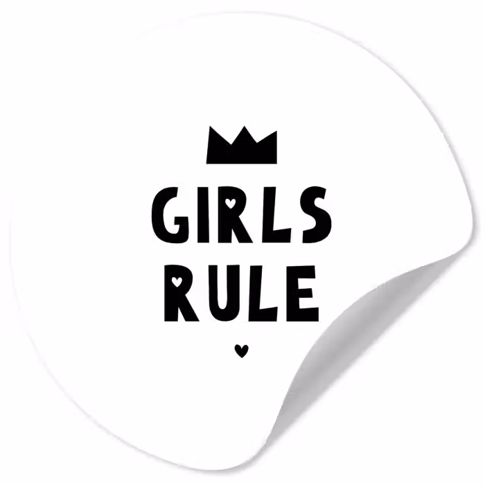 Behangcirkel - Quotes - Kinderen - Meisjes - Girls Rule - Spreuken