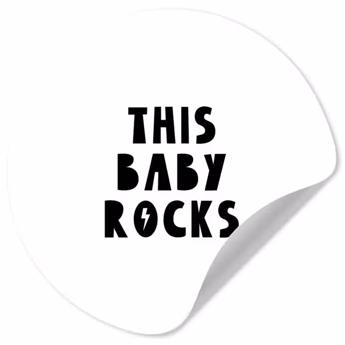 Behangcirkel - Quotes - This baby rocks - Baby - Kinderen - Spreuken
