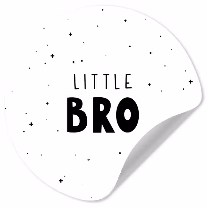Behangcirkel - Spreuken - Kind - Jongens - Little bro - Quotes