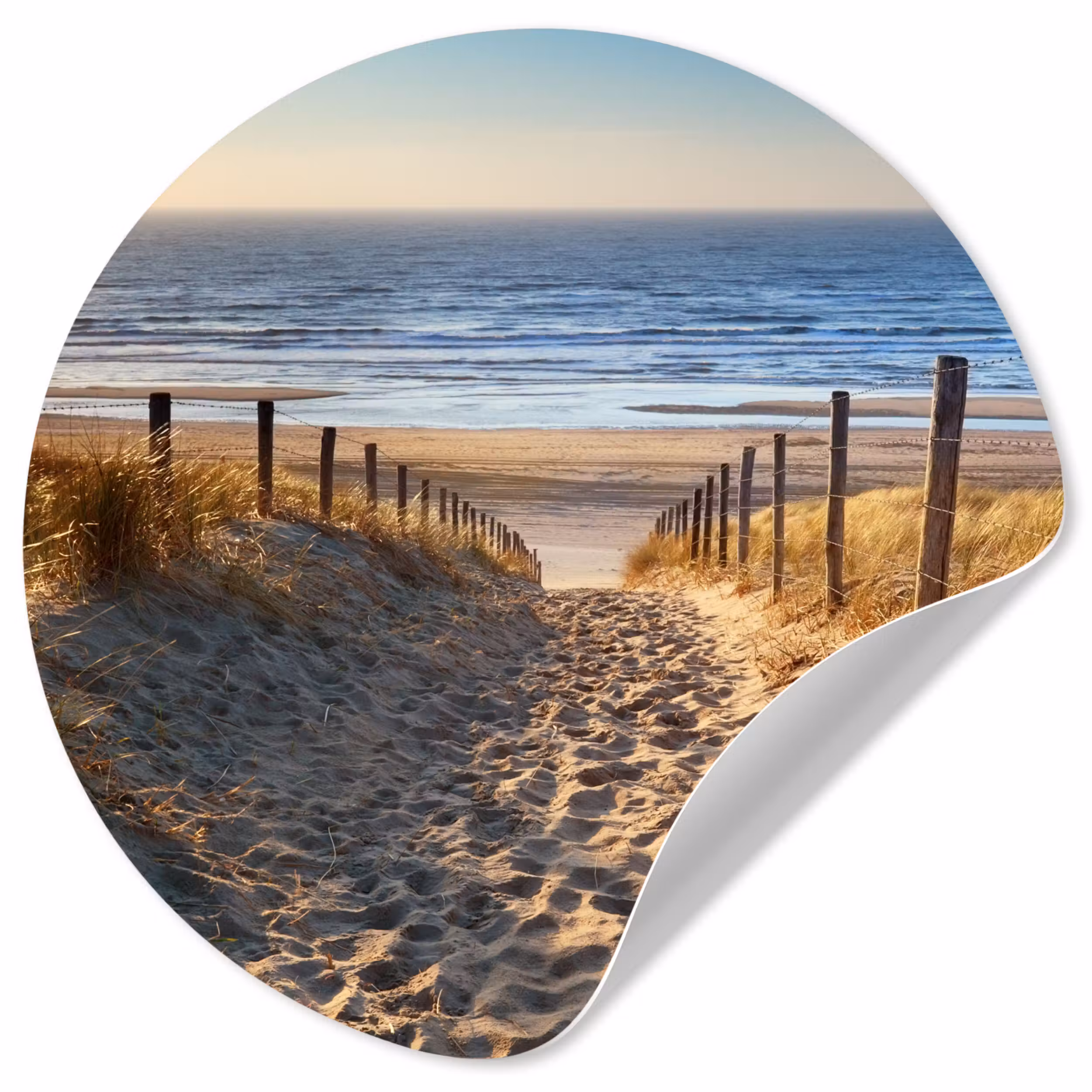 Behangcirkel - Strand - Zee - Nederland - Duinen - Zon