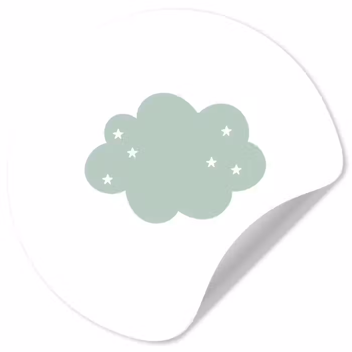 Behangcirkel - Wolk - Meiden - Jongens - Sterren - Pastel - Kind