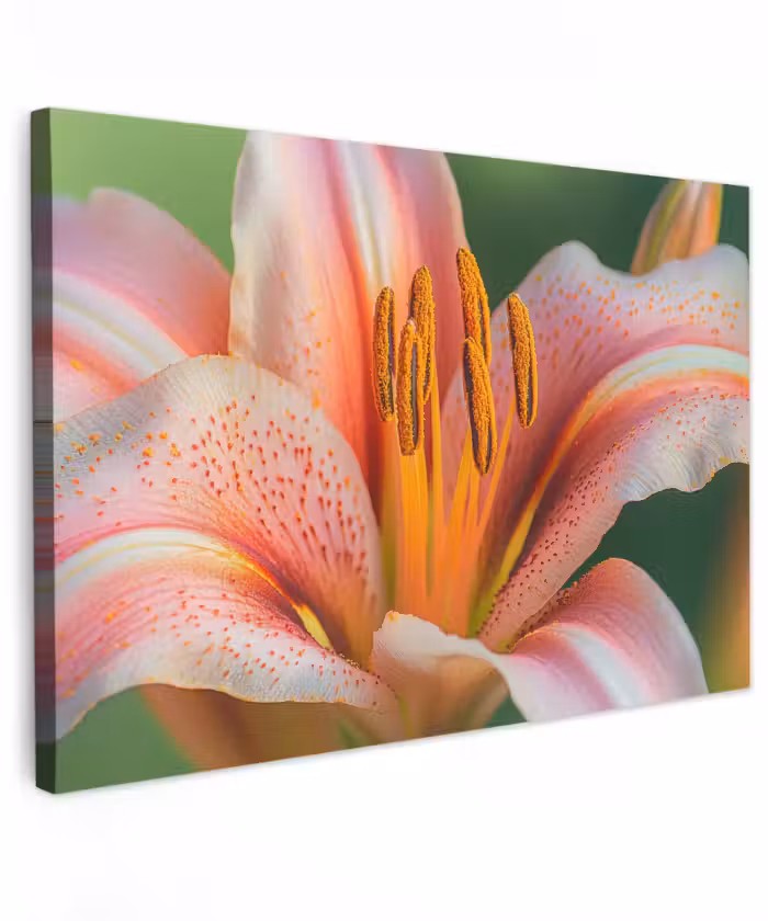 Buiten canvas - Lelie - Close up - Lichtroze