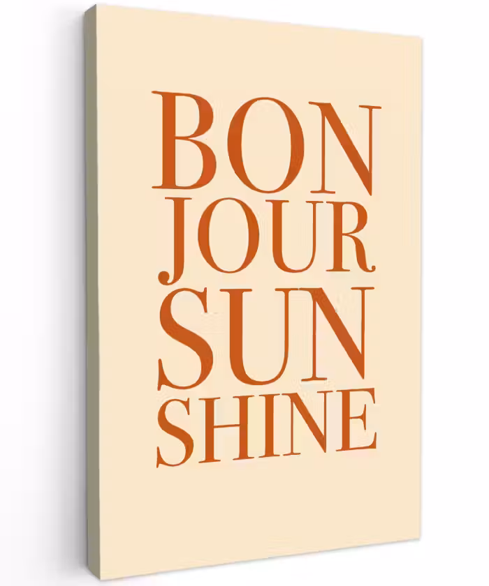 Buiten canvas - Oranje - Quote - Sun
