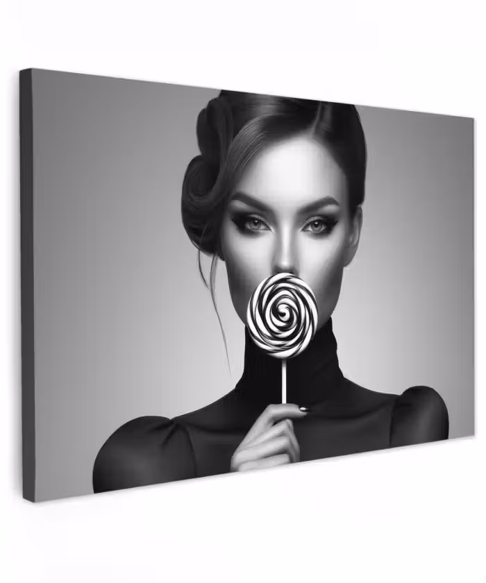 Buiten canvas - Vrouw - Lolly - Zwart