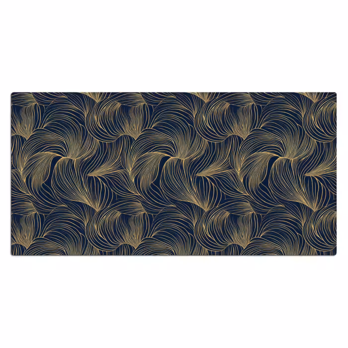 Bureau onderlegger - Abstract - Lijnen - Blauw - Goud
