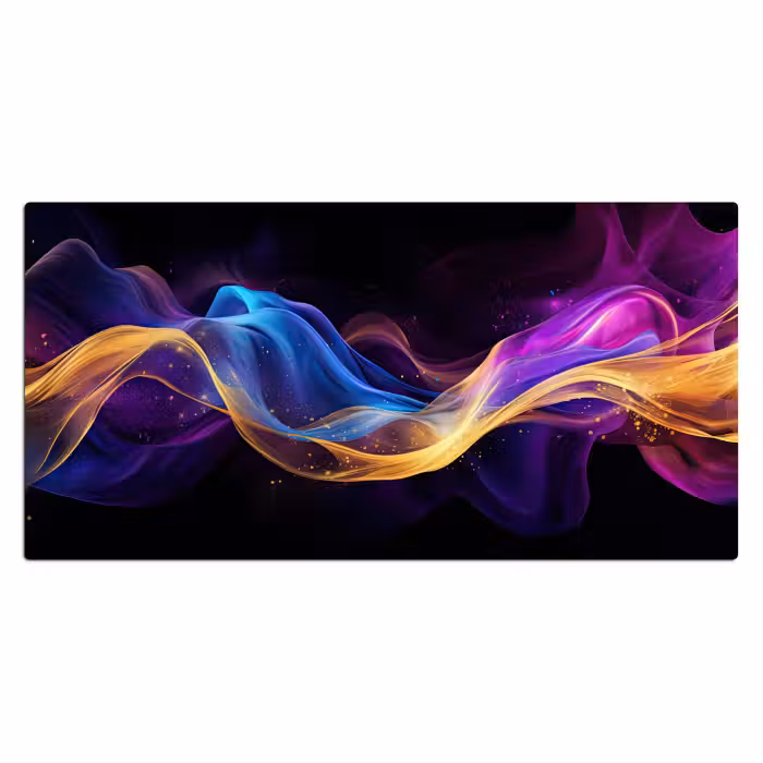 Bureau onderlegger - abstract-neon-goud-gaming