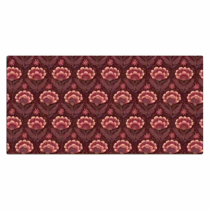 Bureau onderlegger - Bloemen - Waaier - Paars