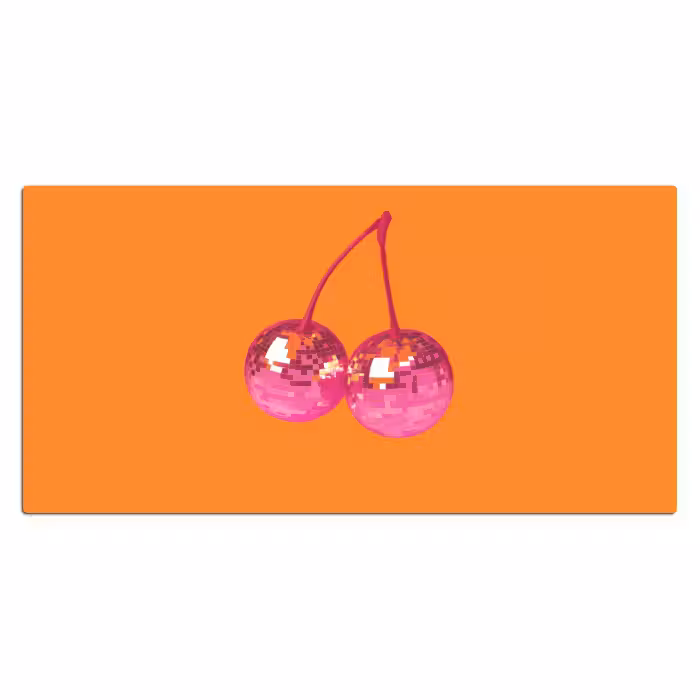 Bureau onderlegger - Discoballen - Kers - Spiegels - Roze