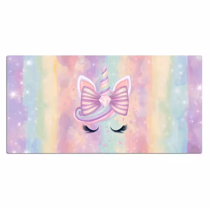 Bureau onderlegger - Eenhoorn - Glitters - Regenboog - Pastel