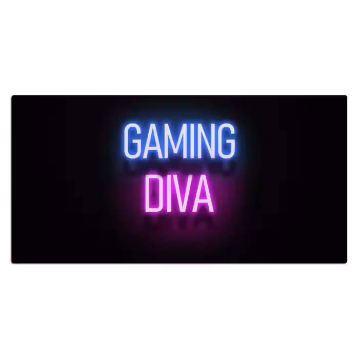 Bureau onderlegger - gaming-quotes-neon-gaming-diva-vrouwen