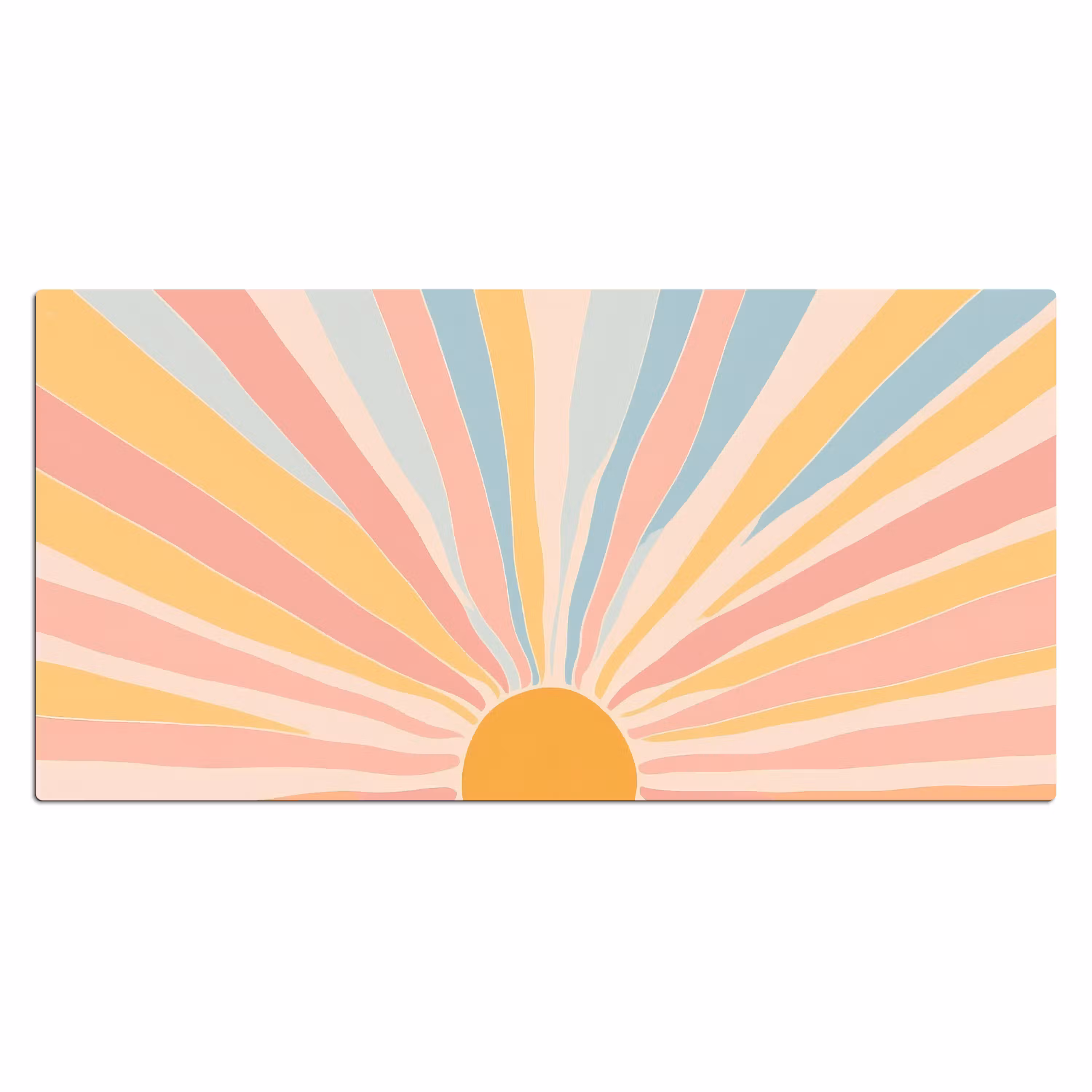 Bureau onderlegger - Illustratie - Zon - Pastelkleuren