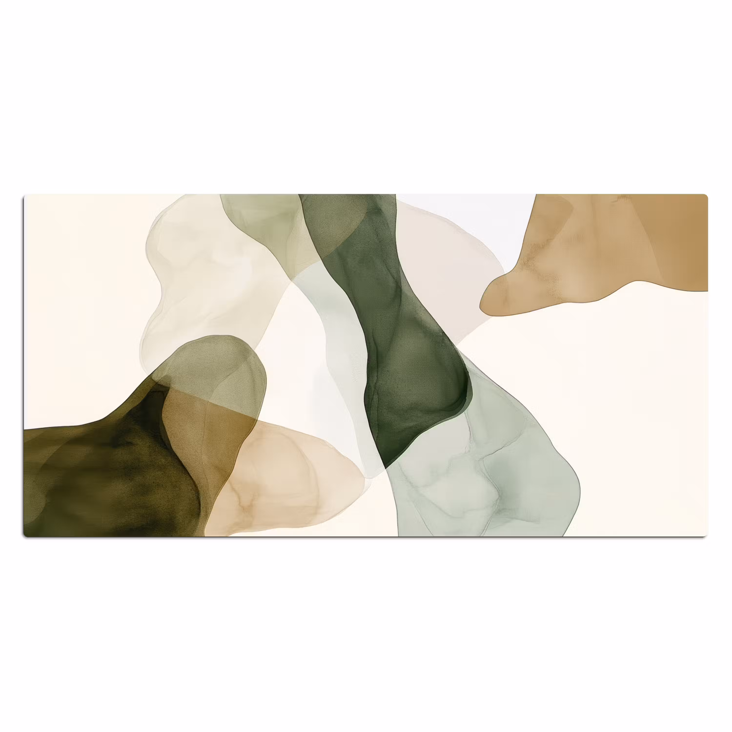 Bureau onderlegger - Japandi - Abstract - Groen