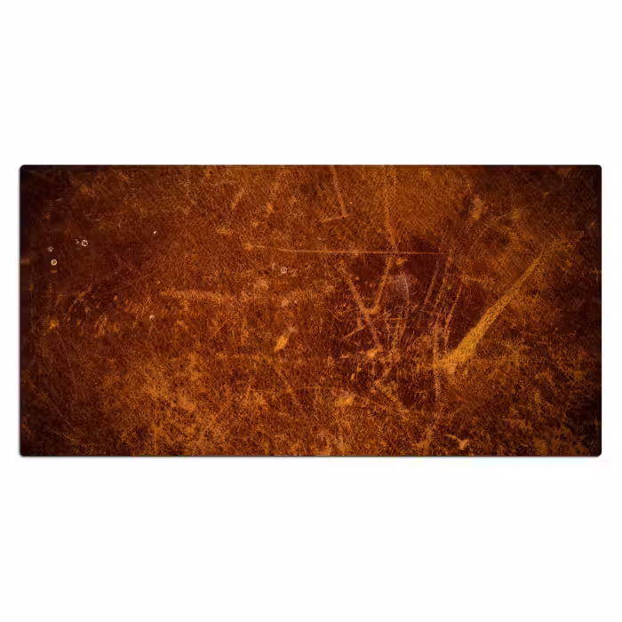 Bureau onderlegger - leer-lederlook-bruin-oranje