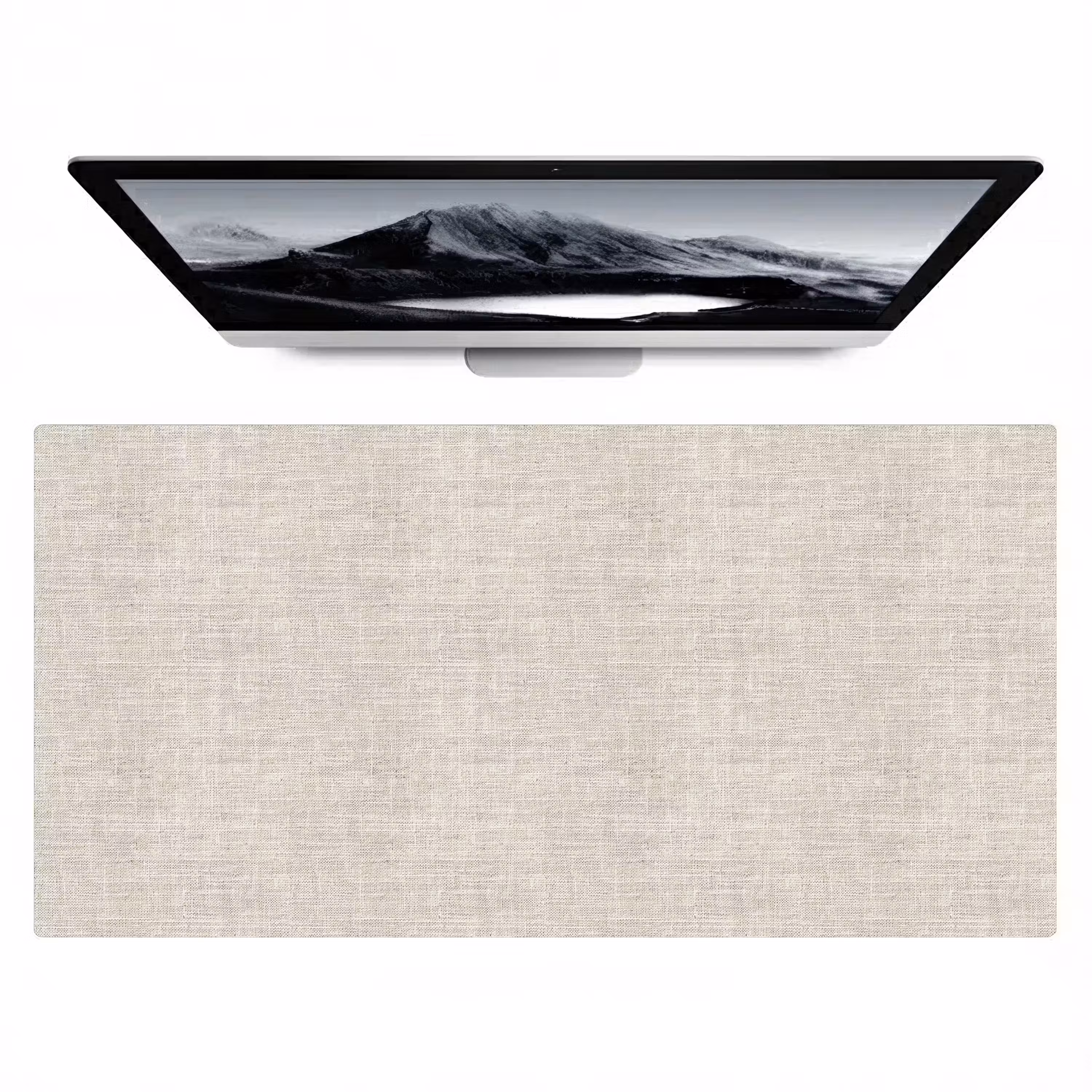 Bureau onderlegger - Linnen - Textuur - Beige