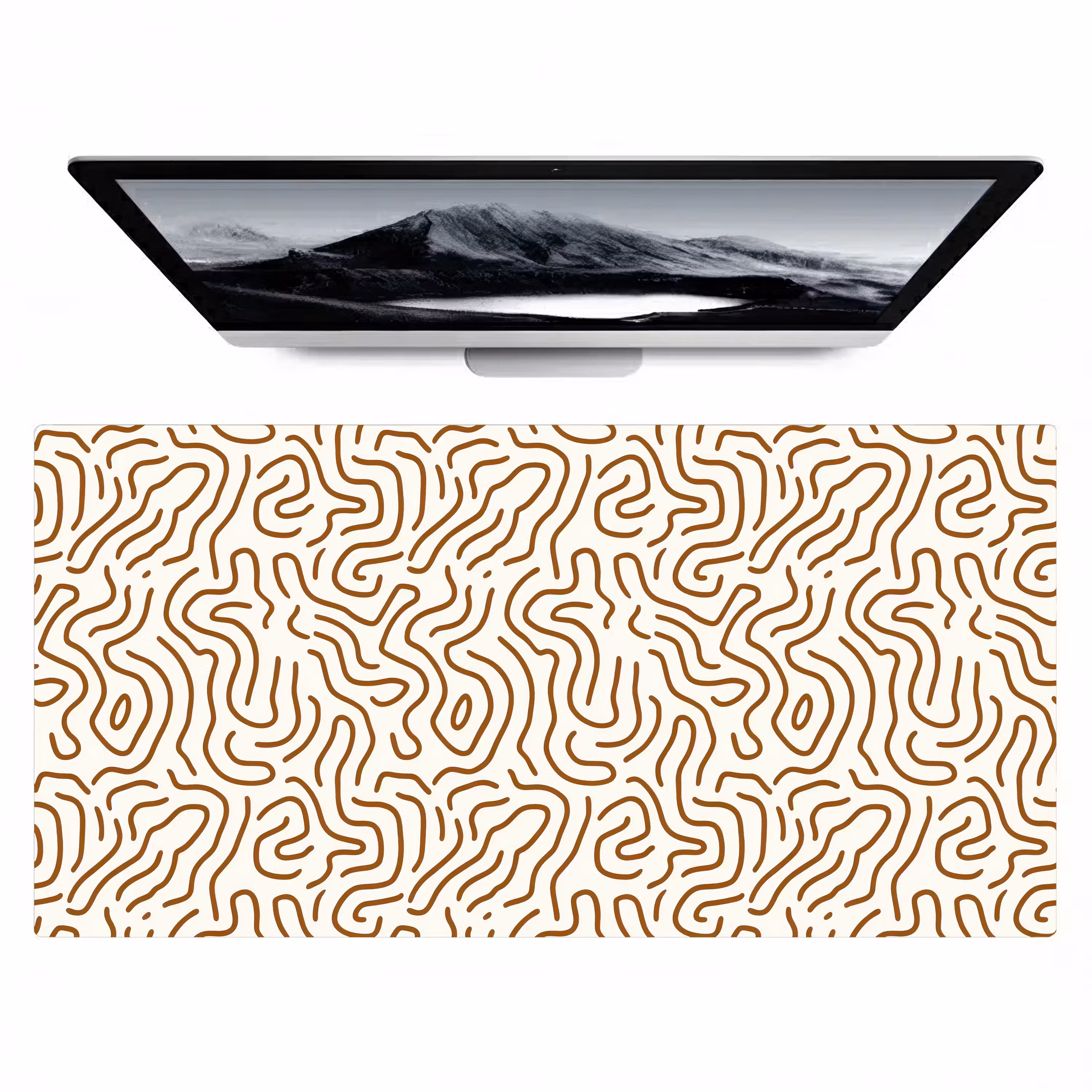 Bureau onderlegger - Minimalistisch - Patroon - Terracotta