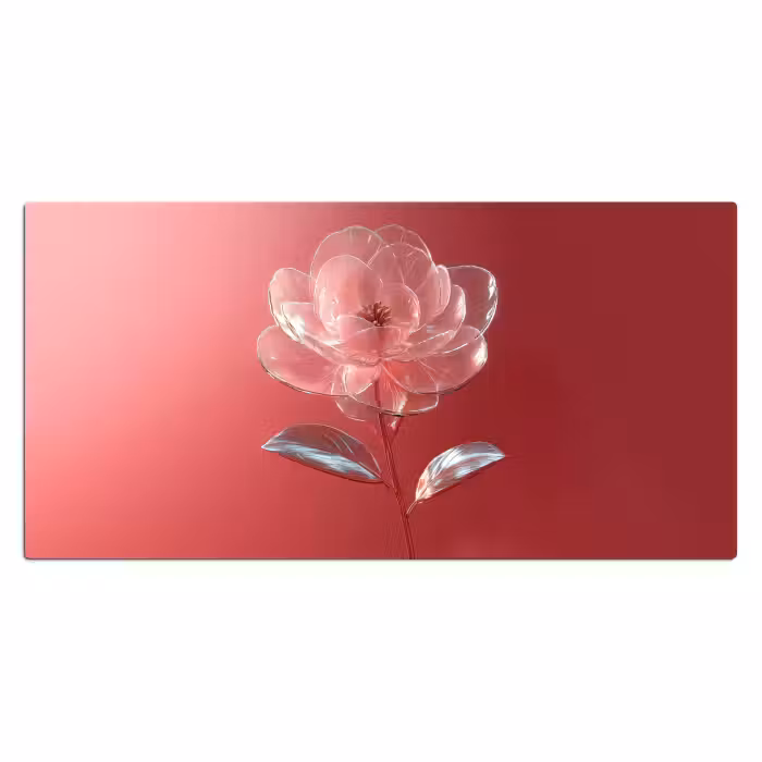 Bureau onderlegger - Sierlijk - Bloem - Roze - Glazen