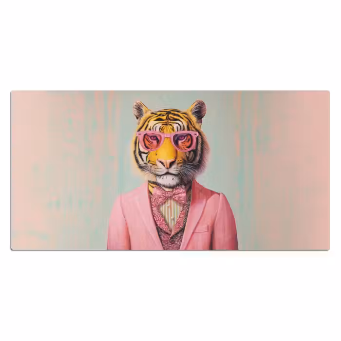 Bureau onderlegger - Tijger - Strik - Jasje - Roze