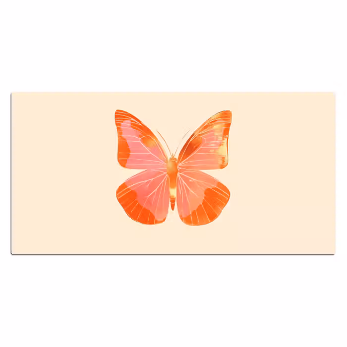 Bureau onderlegger - Vlinder - Minimalistisch - Roze