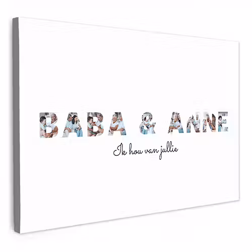 Canvas - Baba & Anne - Lettercollage