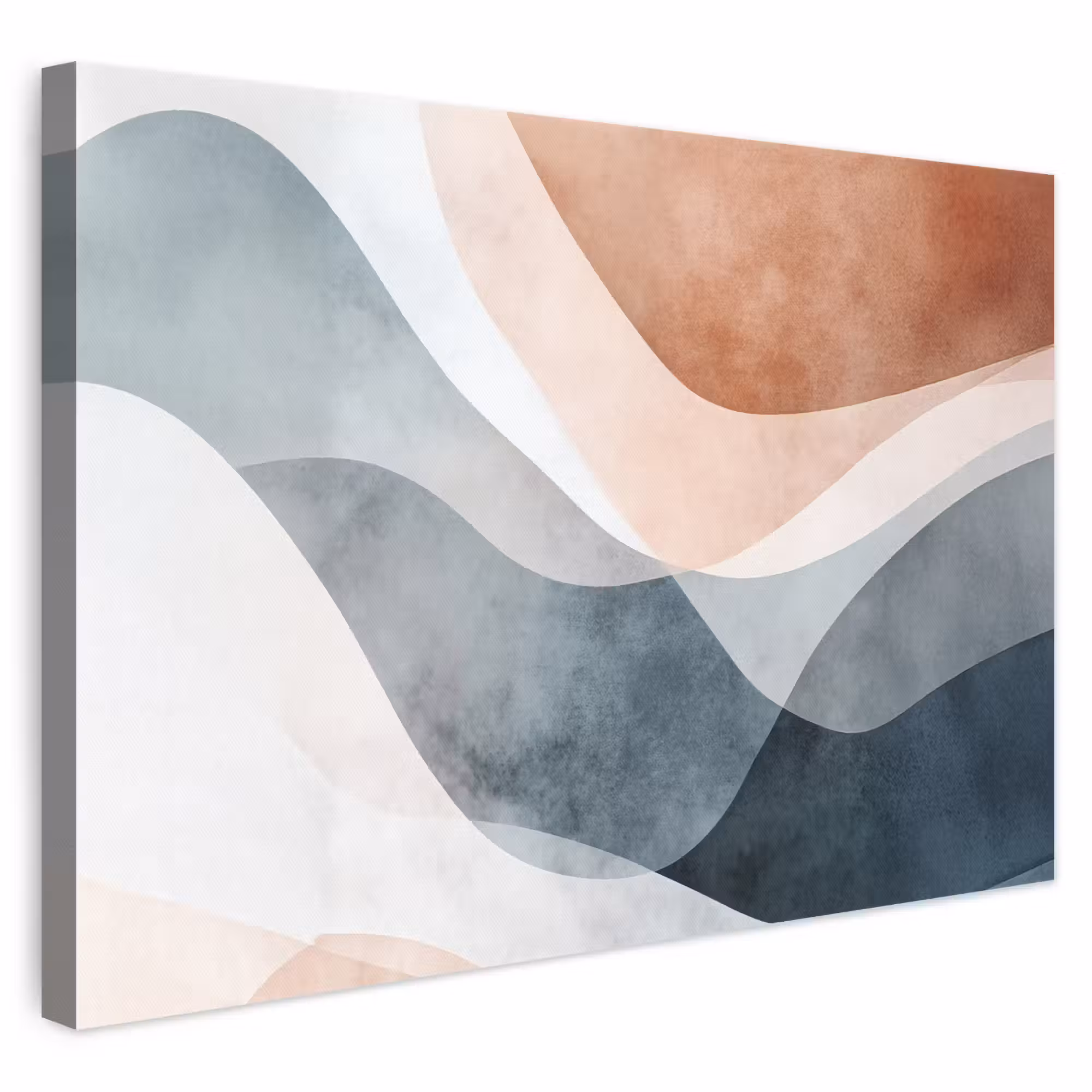 Canvas schilderij - Abstract - Golven - Blauw