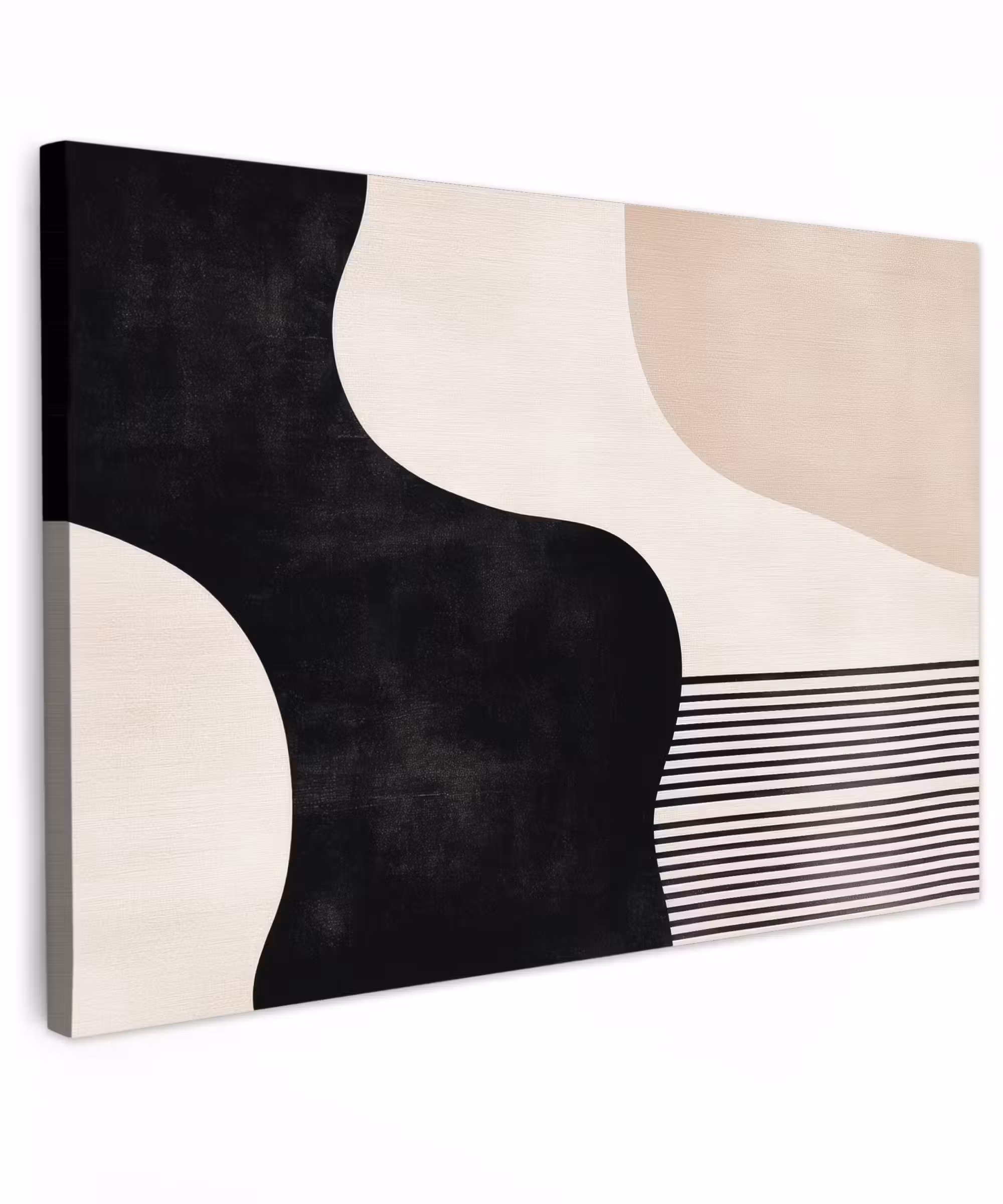 Canvas schilderij - Abstract - Japandi - Beige - Modern