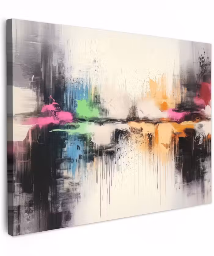 Canvas schilderij - Abstract - Kleurexplosie - Landschap