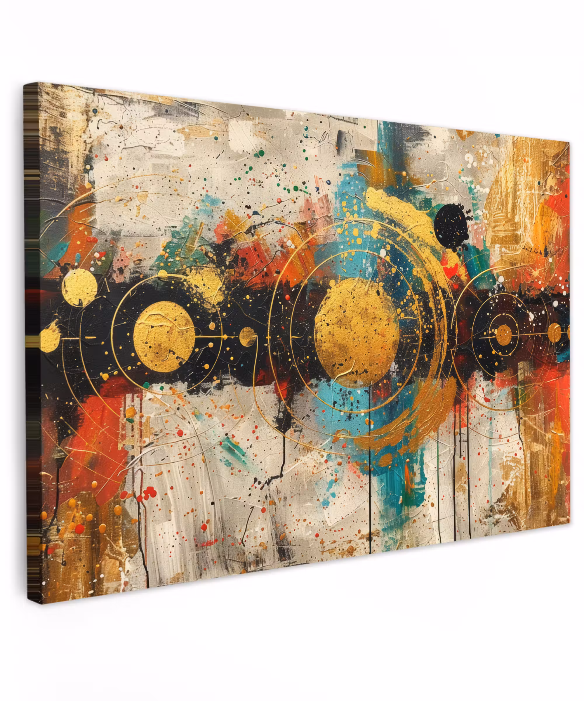 Canvas schilderij - Abstract - Kunst - Goud - Modern