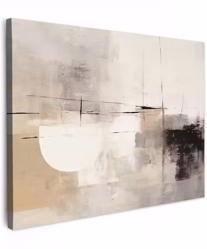 Canvas schilderij - Abstract - Kunst - Grijs