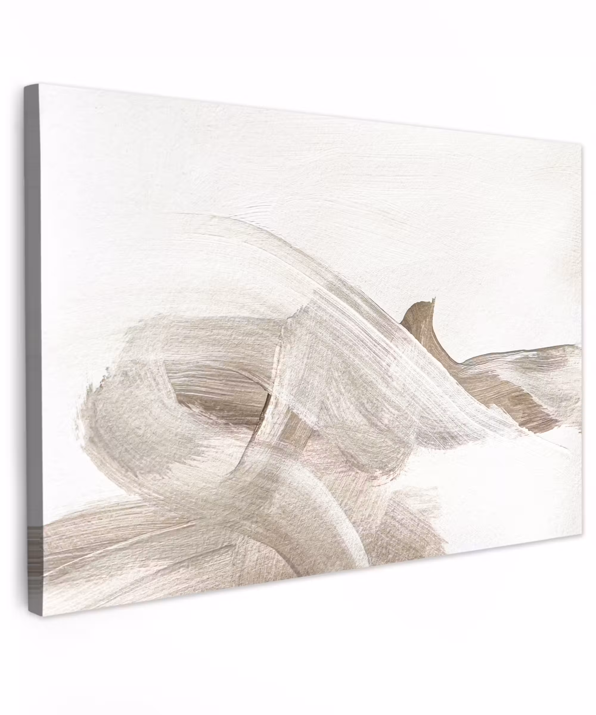 Canvas schilderij - Abstract - Moderne kunst - Beige