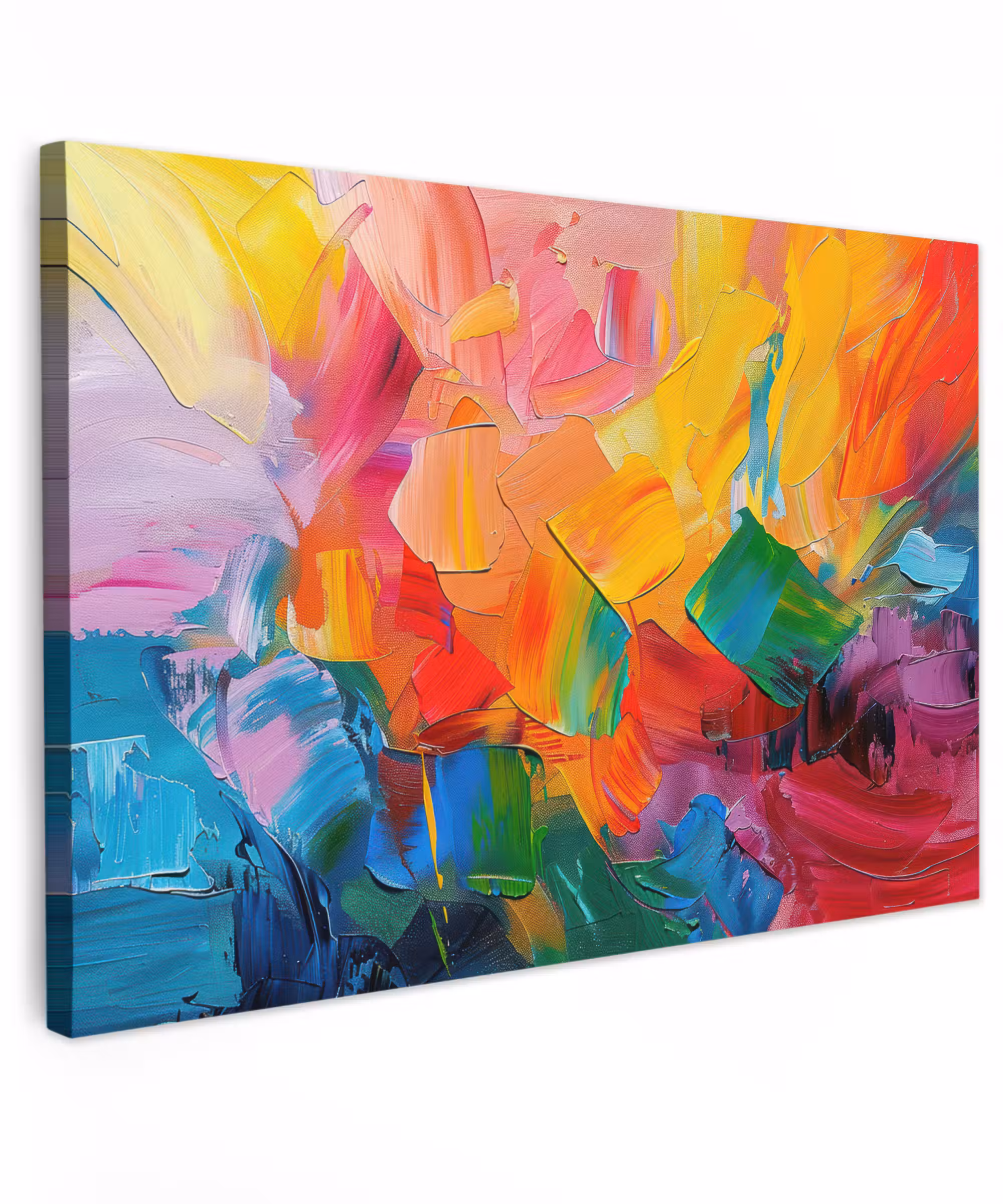 Canvas schilderij - Abstract - Verflook - Modern - Kleurrijk