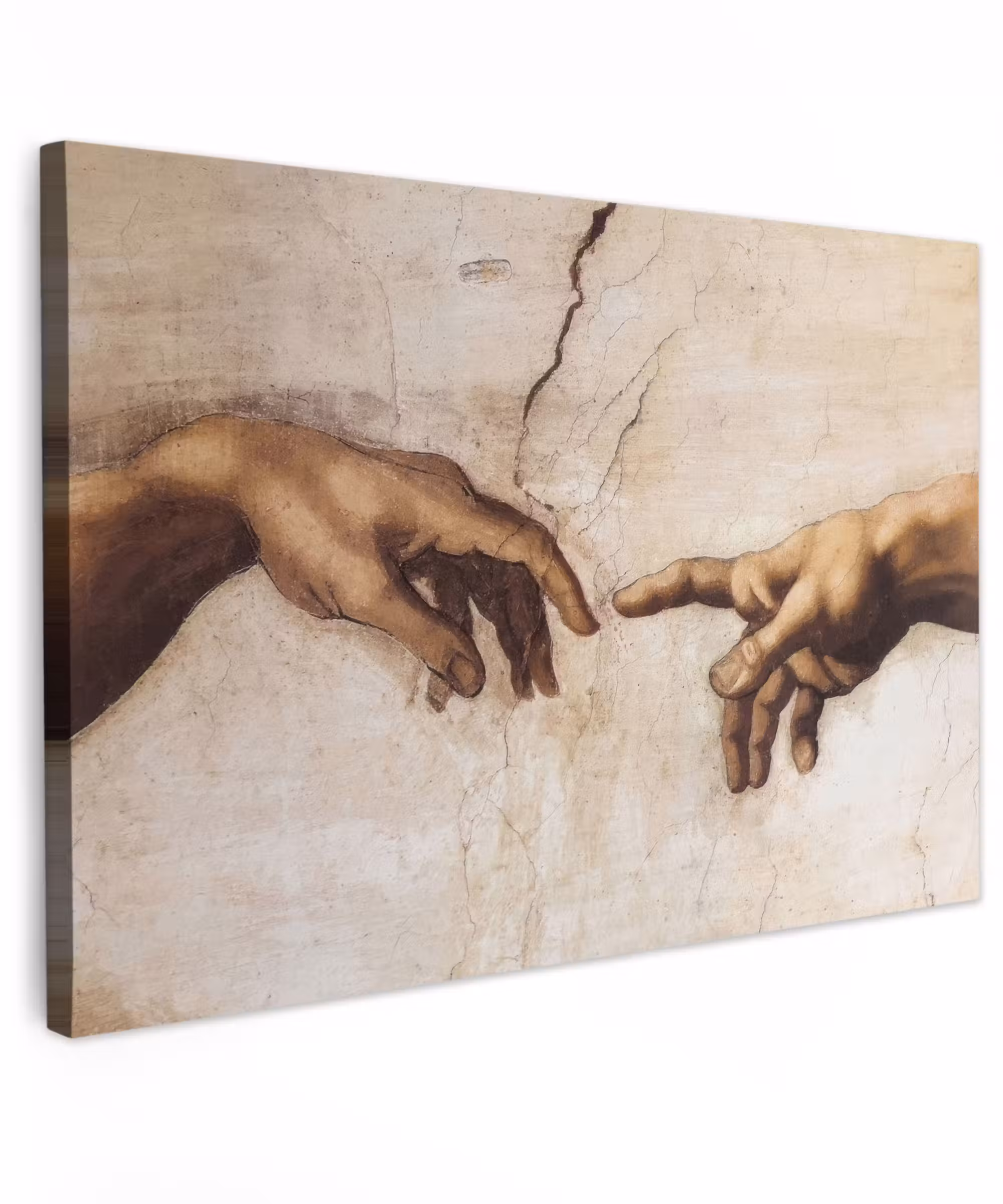 Canvas schilderij - Adam - Michelangelo - Schilderij - Creation of Adam