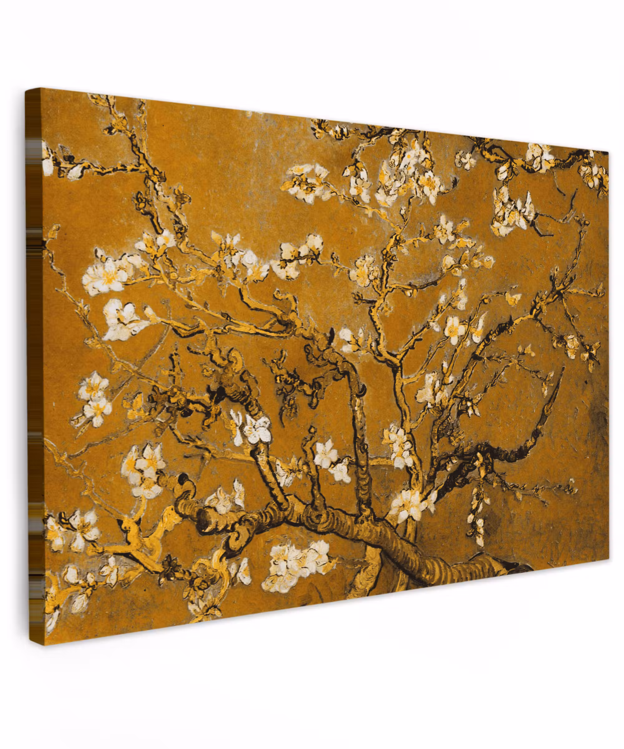 Canvas schilderij - Amandelbloesem - Kunst - Van Gogh - Goud