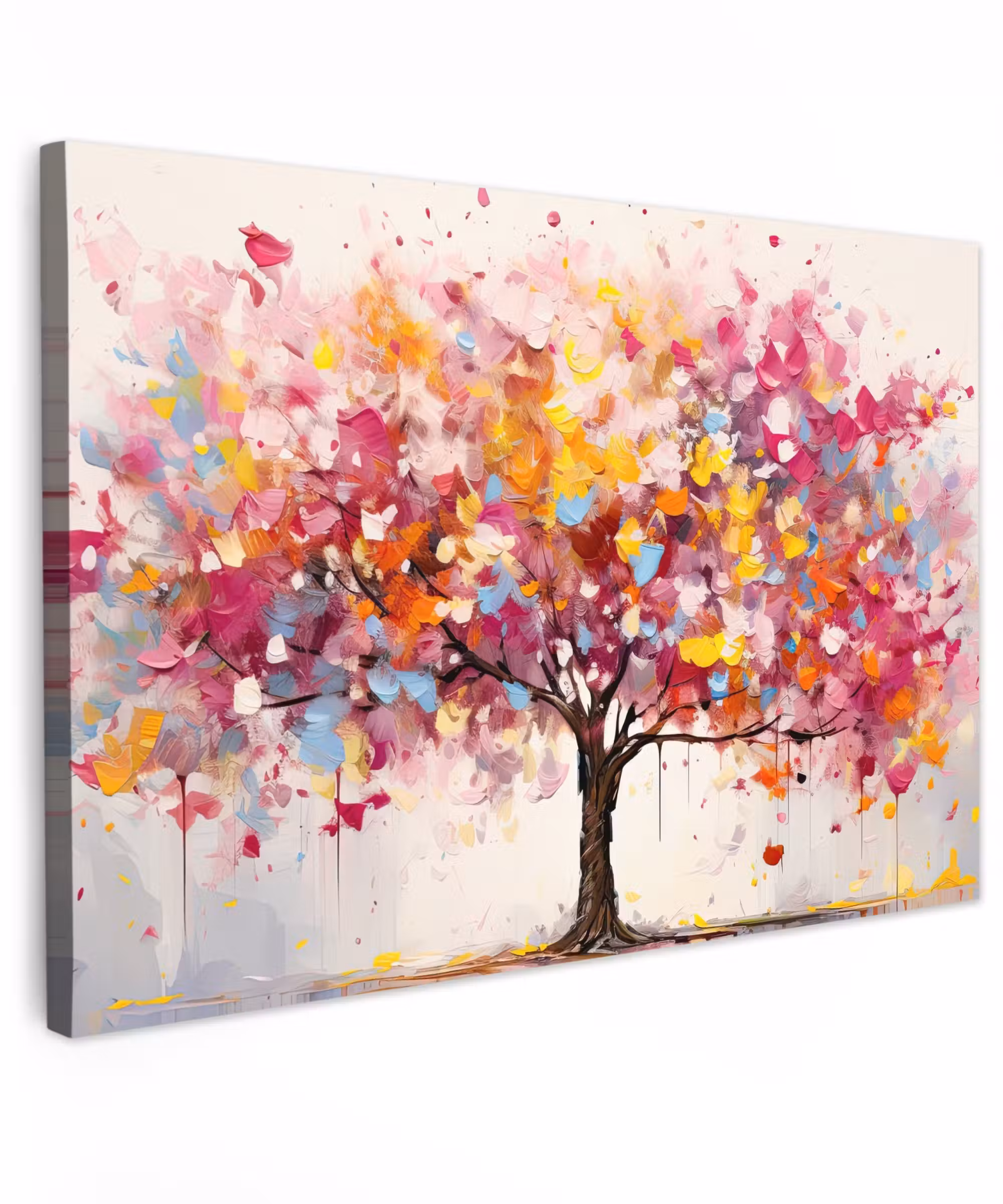 Canvas schilderij - Aquarel - Boom - Kunst - Abstract