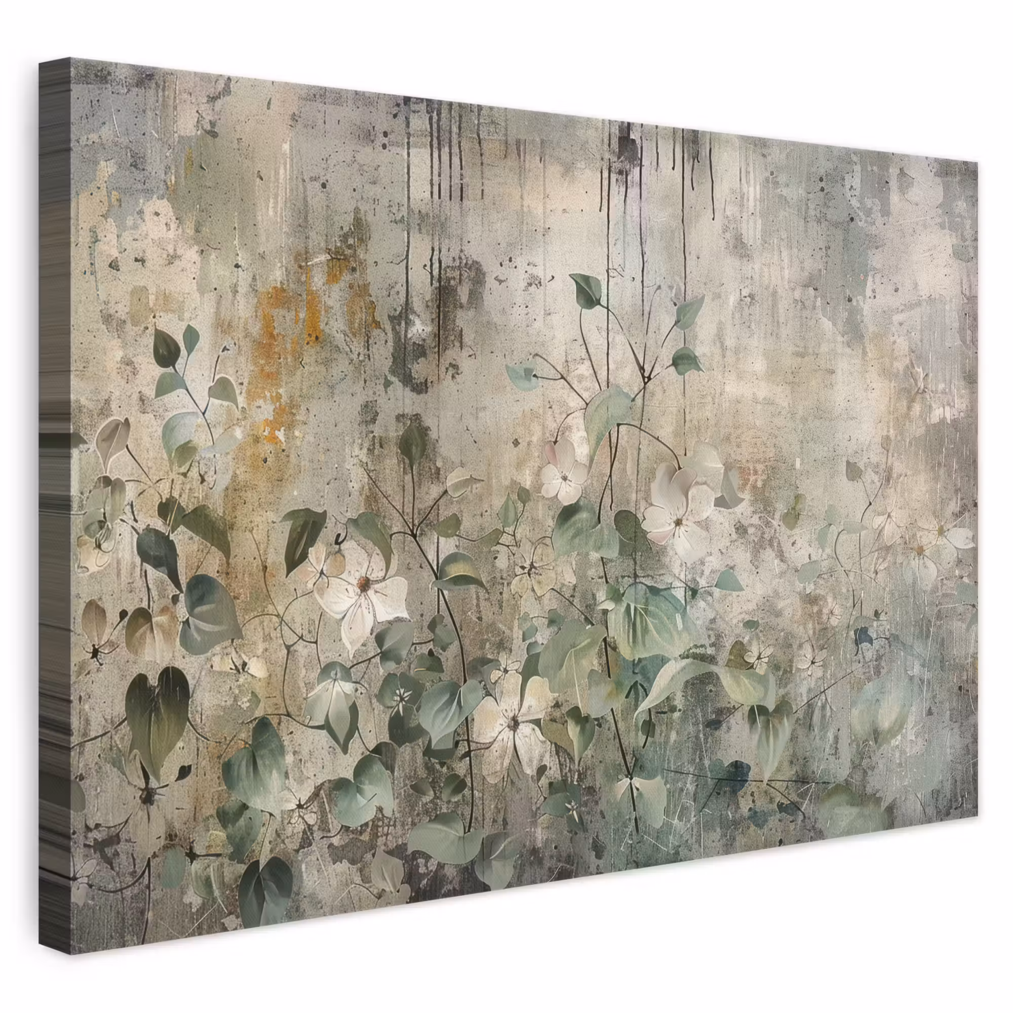 Canvas schilderij - Bloemen - Bladeren - Abstract - Modern