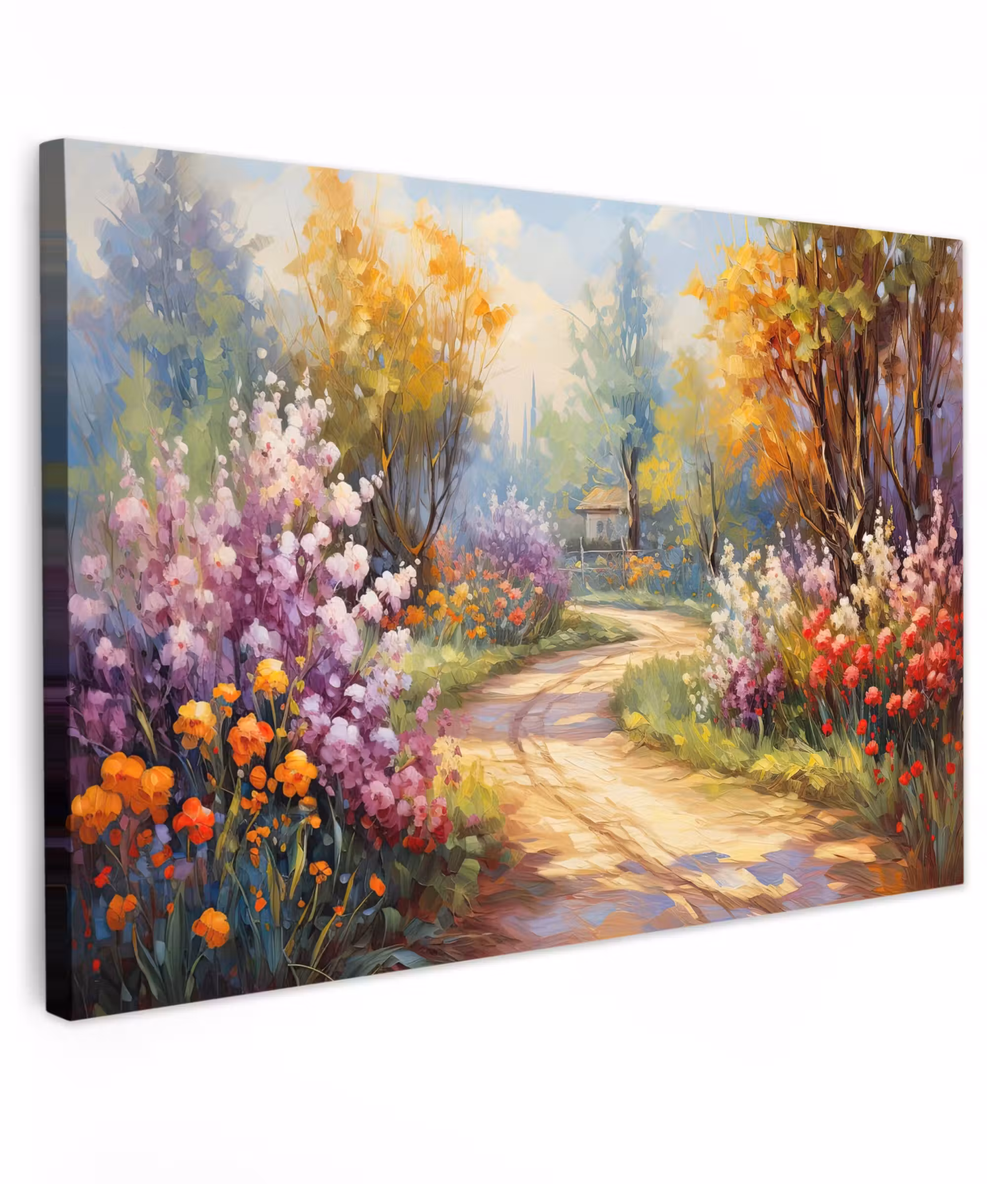 Canvas schilderij - Bloemen - Bomen - Kunst - Watercolor
