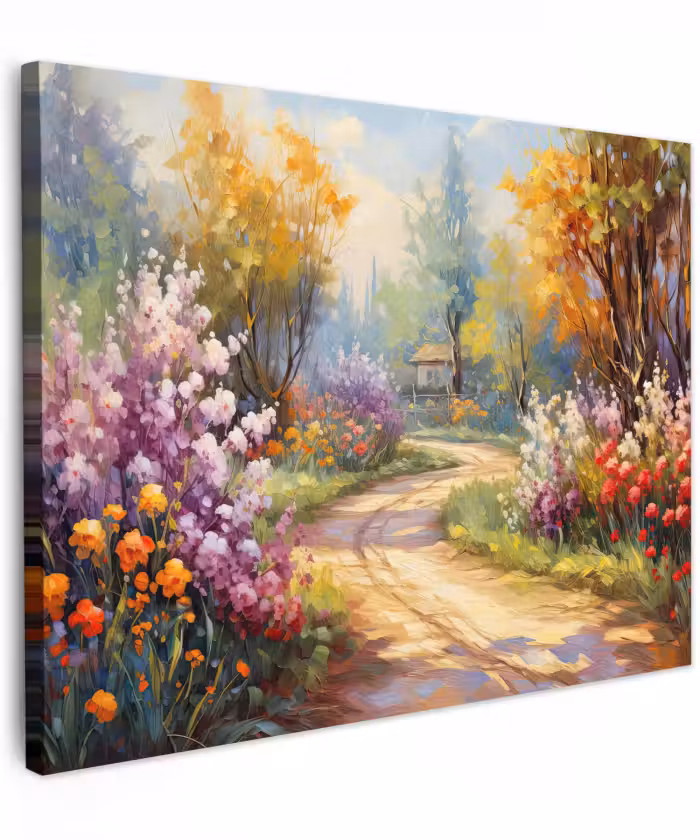 Canvas schilderij - Bloemen - Bomen - Kunst - Watercolor