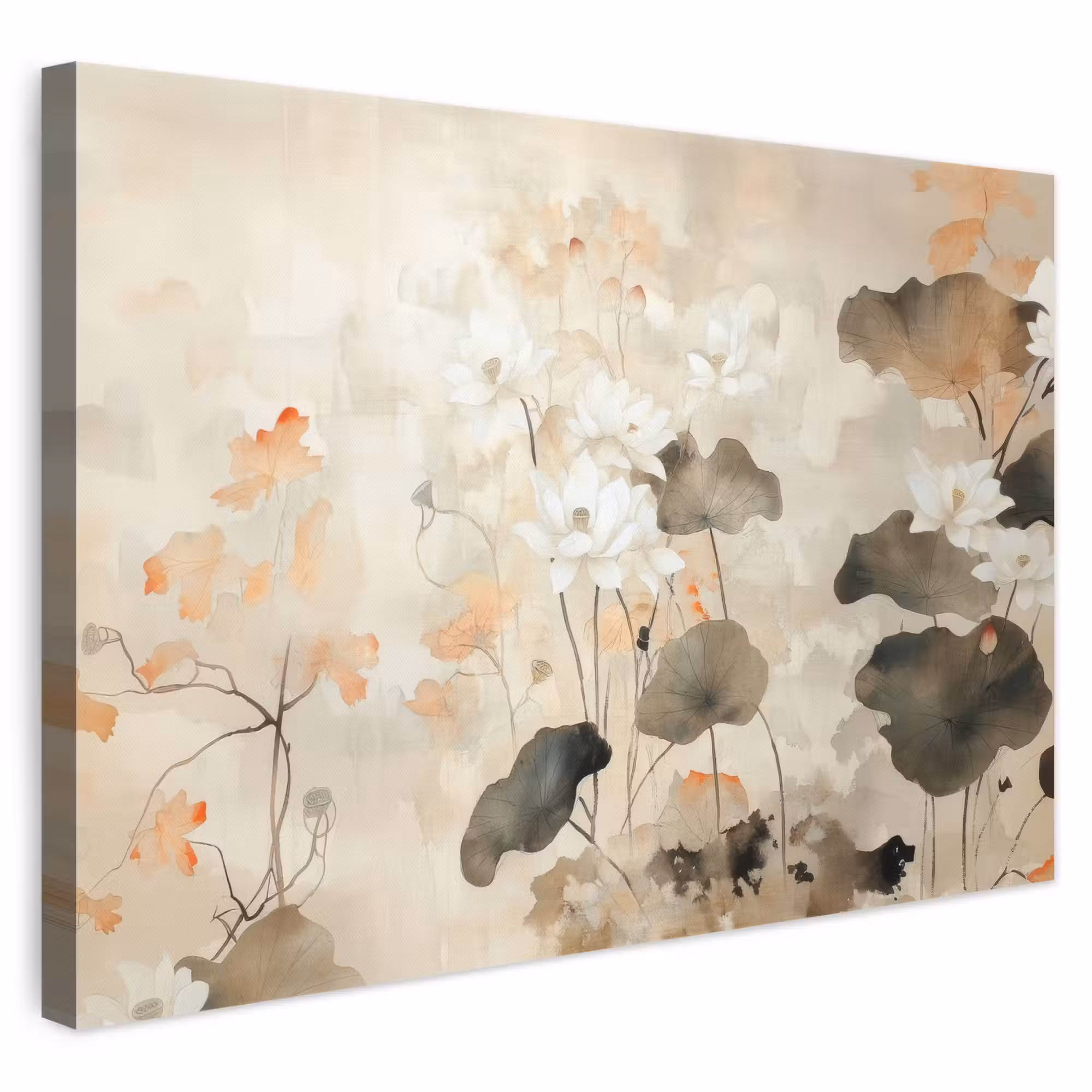Canvas schilderij - Bloemen - Japandi - Wabi sabi