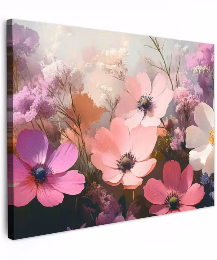 Canvas schilderij - Bloemen - Kleurrijk - Bloei