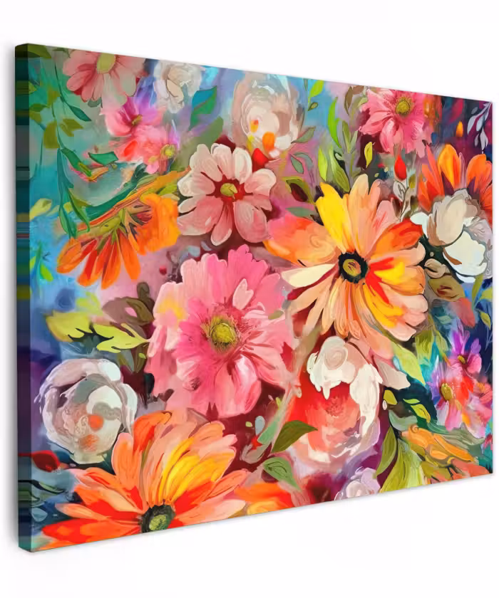Canvas schilderij - Bloemen - Kunst - Schilderij - Botanisch