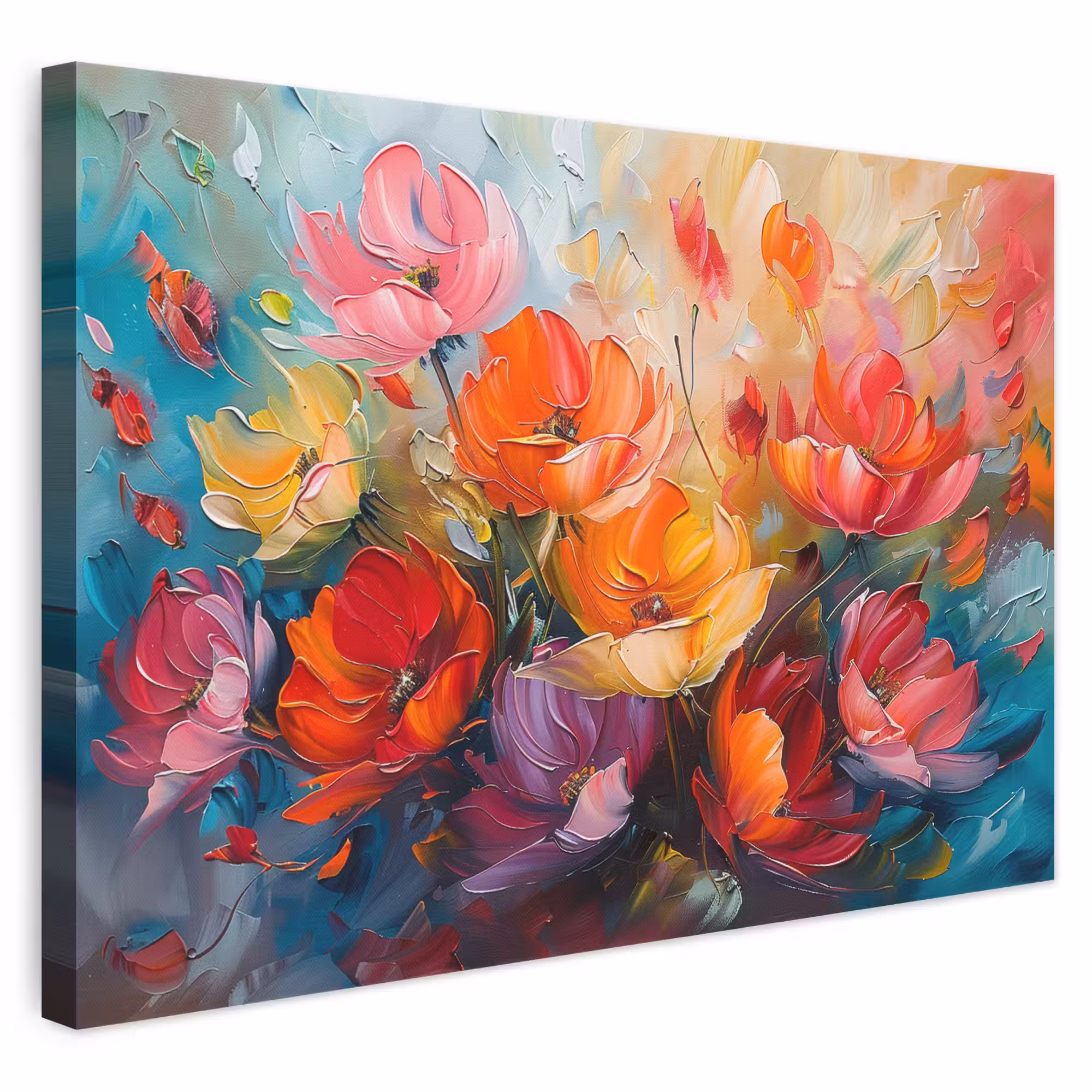 Canvas schilderij - Bloemen - Kunst - Watercolor - Botanisch