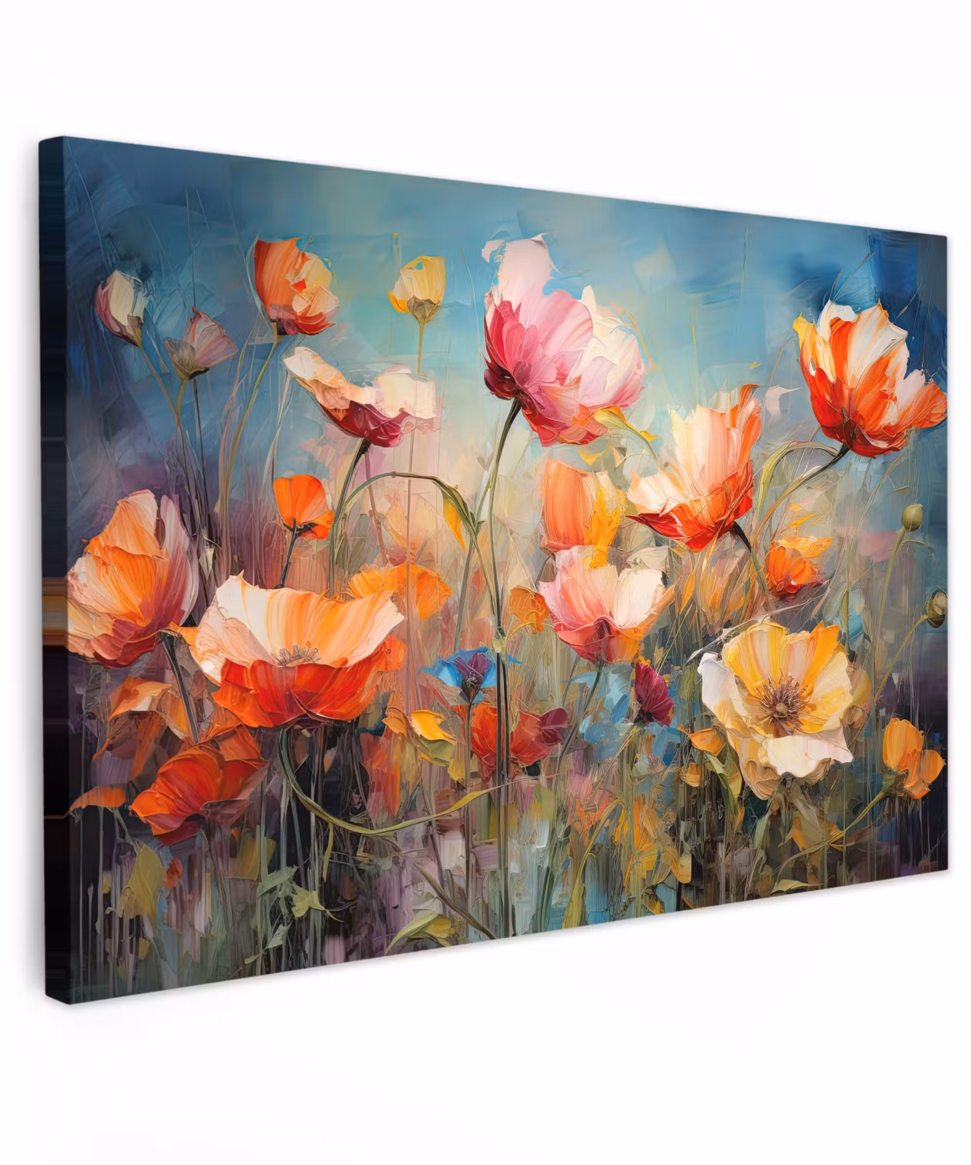 Canvas schilderij - Bloemen - Watercolor - Kunst - Botanisch - Natuur