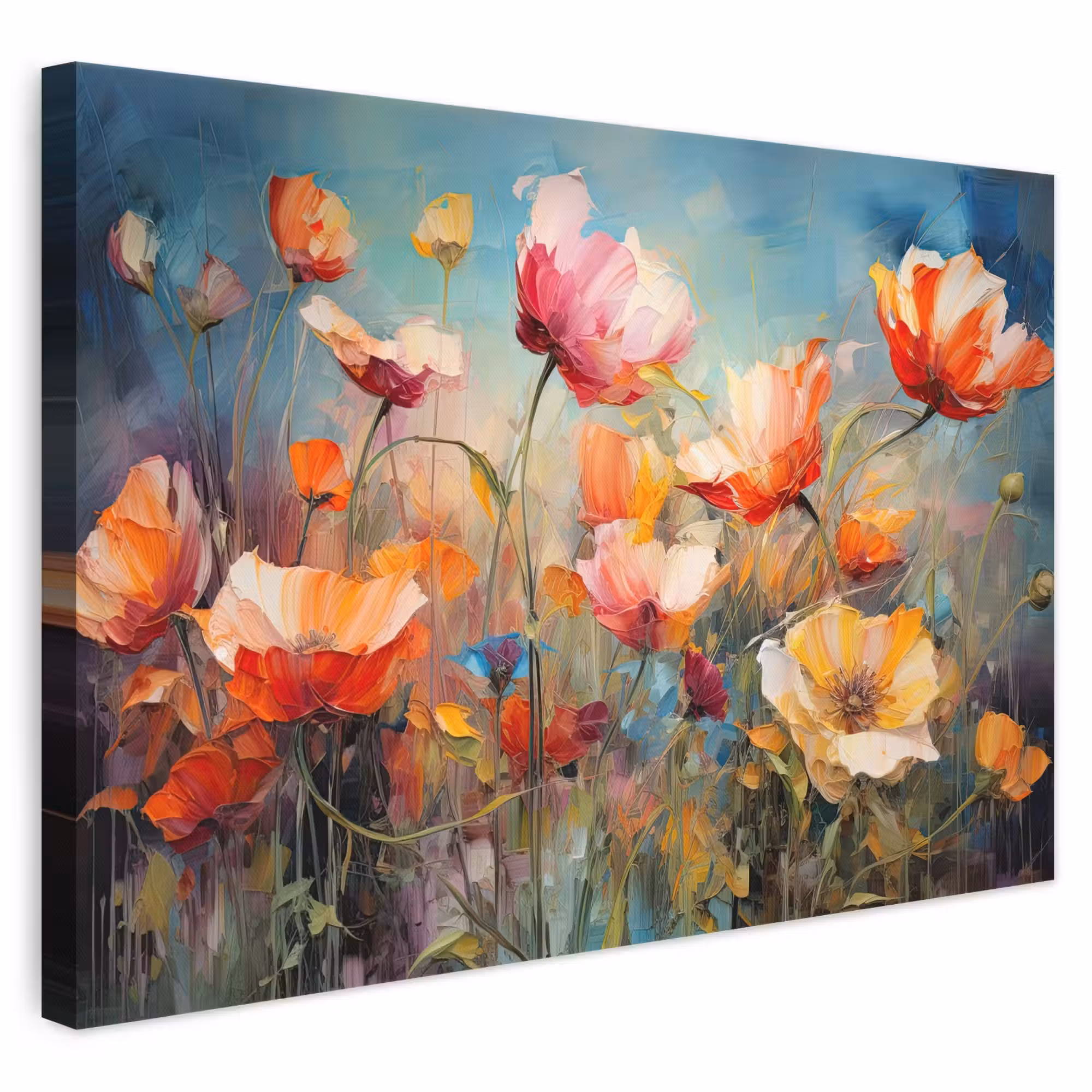 Canvas schilderij - Bloemen - Watercolor - Kunst - Botanisch - Natuur