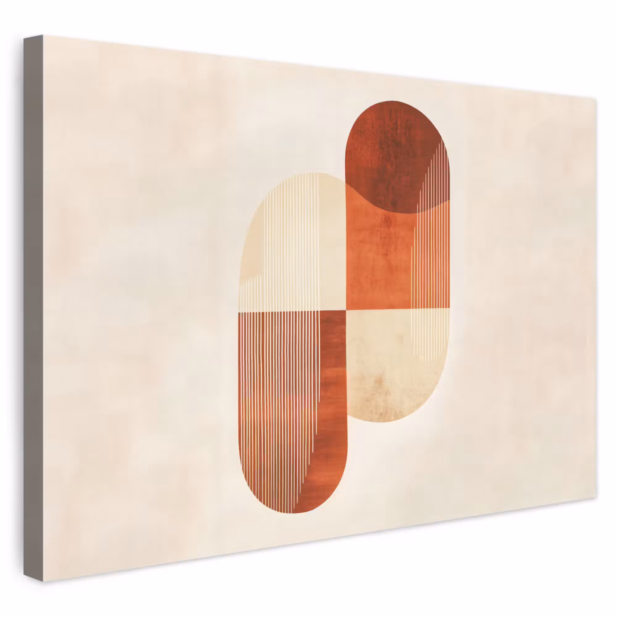 Canvas schilderij - Bogen - Beige - Vormen