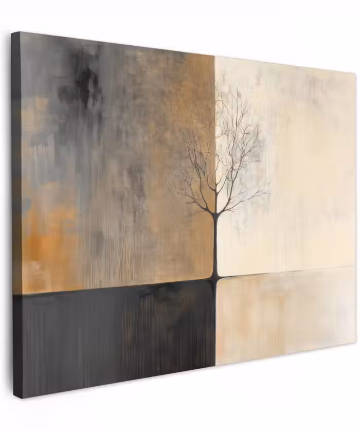 Canvas schilderij - Boom - Vlakken - Takken - Kleurverloop