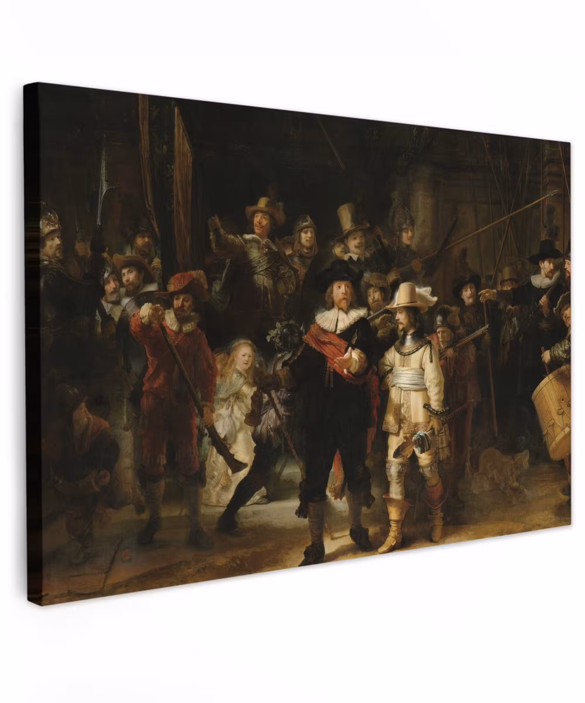 Canvas schilderij - De Nachtwacht - Kunst - Oude meesters - Rembrandt
