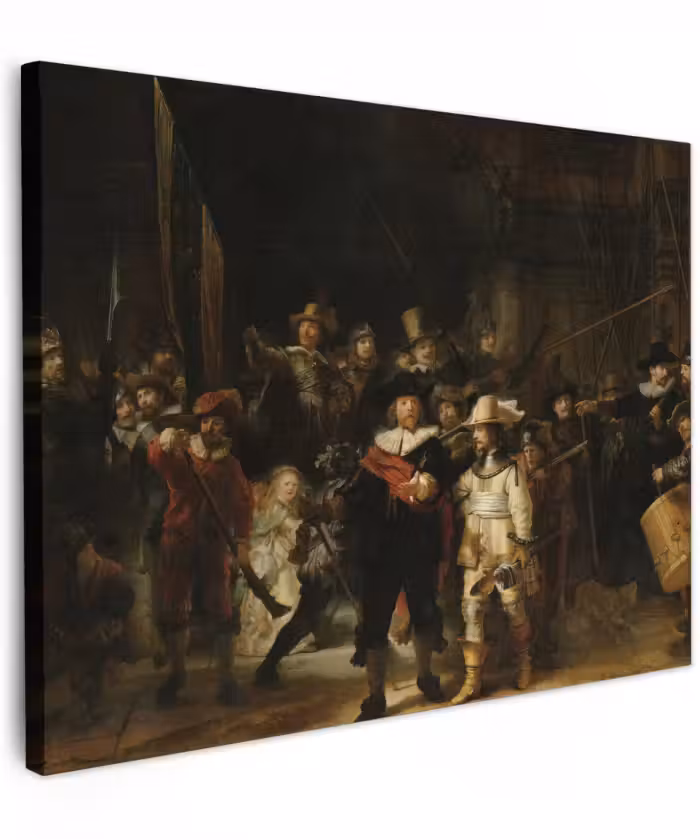 Canvas schilderij - De Nachtwacht - Kunst - Oude meesters - Rembrandt
