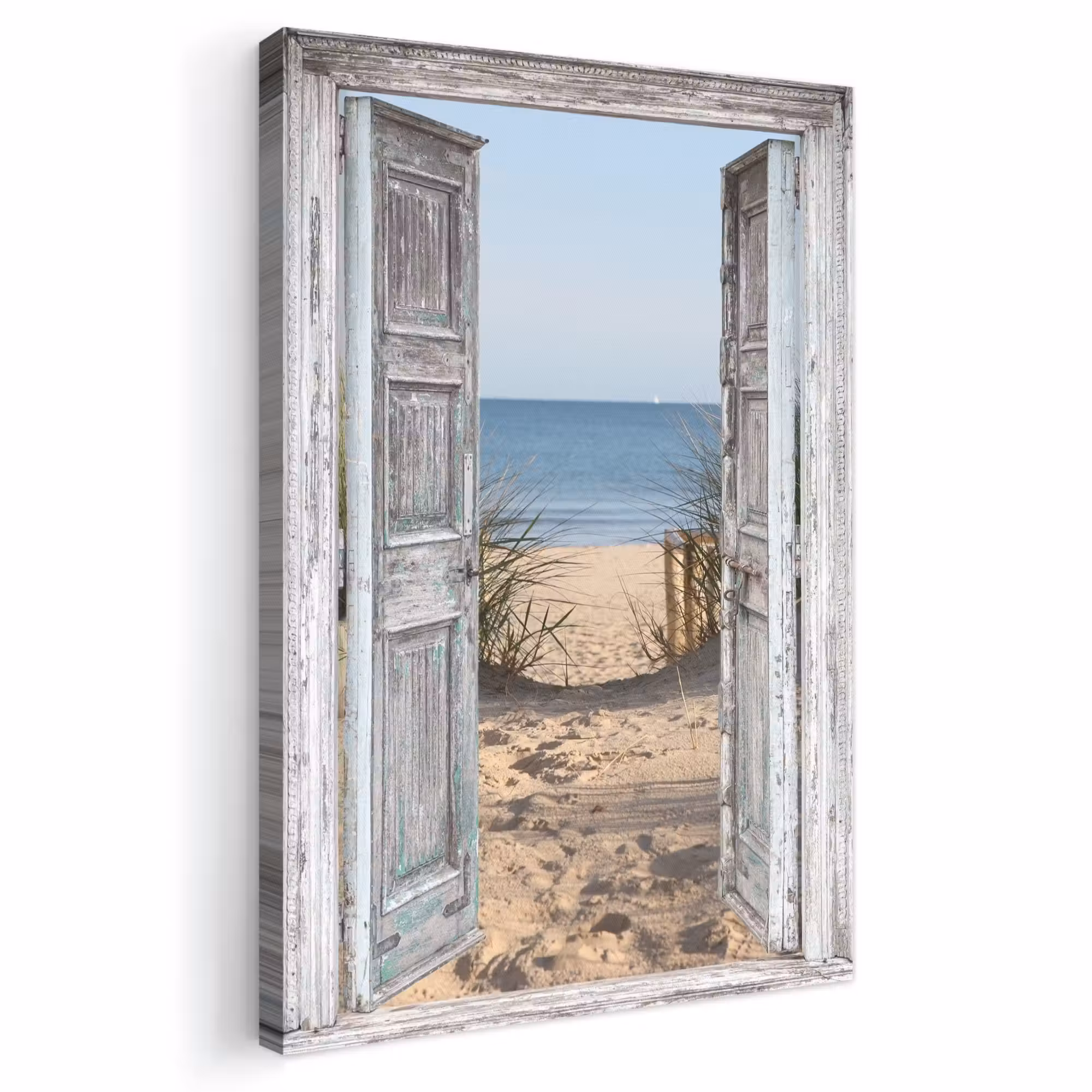 Canvas schilderij - Duin - Strand - Doorkijk - Zomer