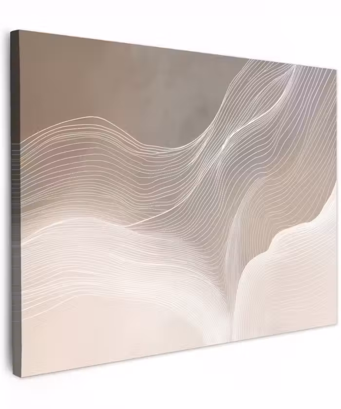 Canvas schilderij - Golvende lijnen - Luchtstromen - Harmonieus