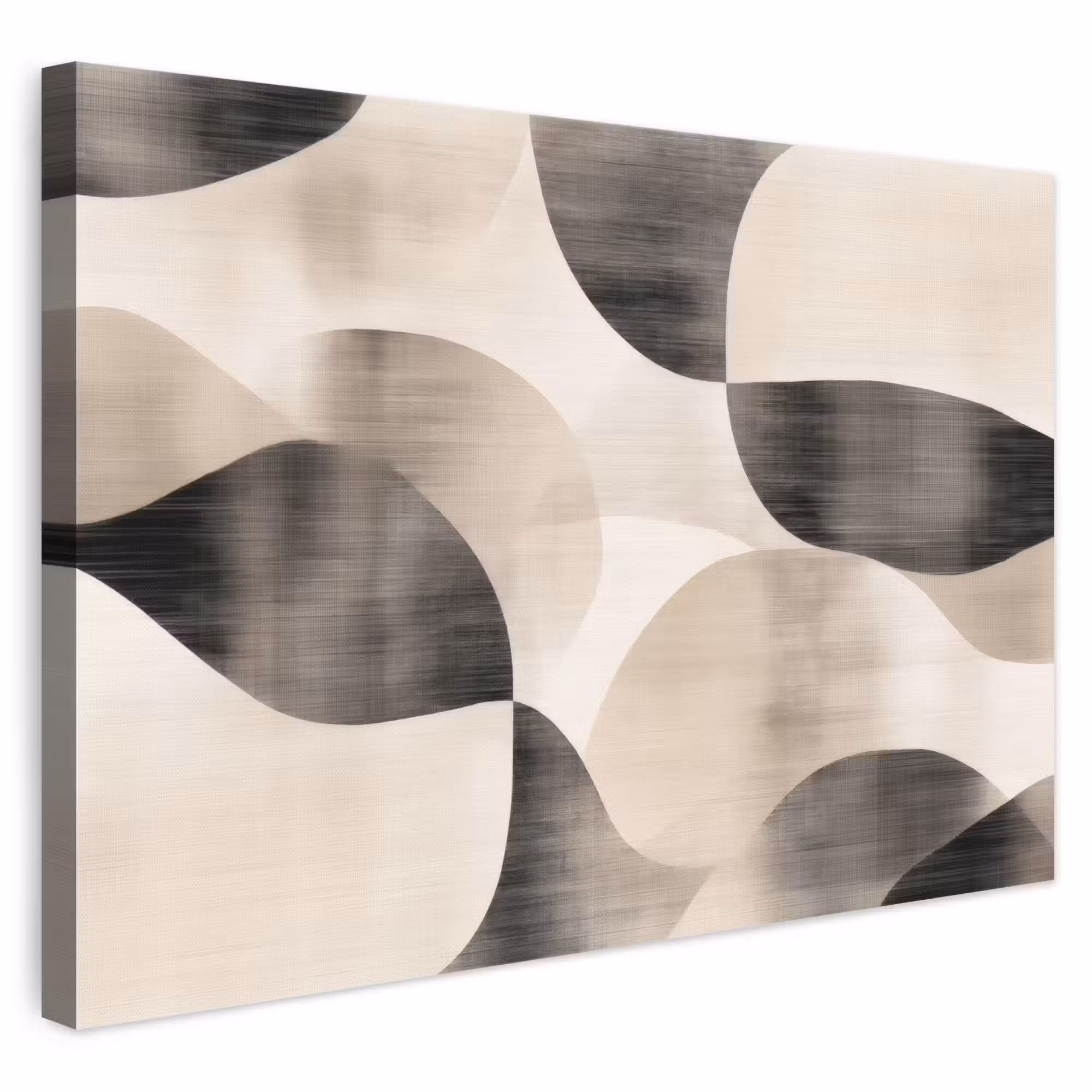 Canvas schilderij - Grillige vormen - Subtiele overgangen - Dynamisch