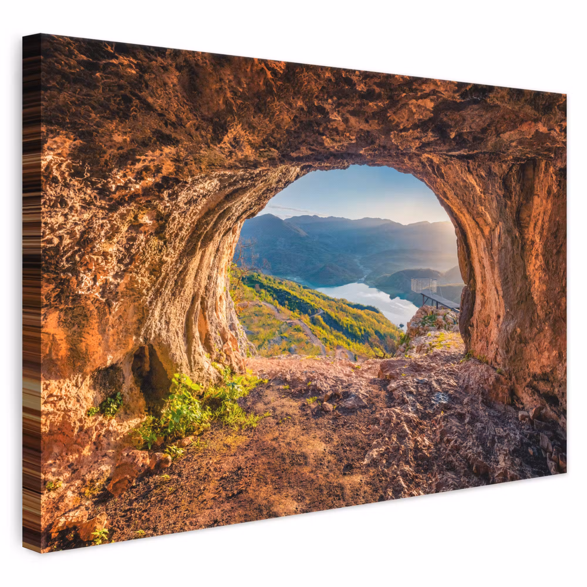 Canvas schilderij - Grot - Berg - Landschap - Natuur